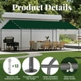 thumbnail image 2 of GOJOOASIS 10x20 Carport Heavy Duty Portable Garage Shelter Metal Car Canopy Tent with UV-Resistant & Weatherproof Top Cover for RV & Vehicles (Green, 10x20 Without sidewalls), 2 of 14