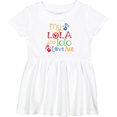 thumbnail image 3 of Inktastic My Lola and Lolo Love Me Grandchild Girls Baby Dress, 3 of 5