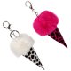 thumbnail image 5 of Colgantes de cono de helado con estampado de leopardo, bola de felpa y PU, Color aleatorio, 1 ud., 5 of 5