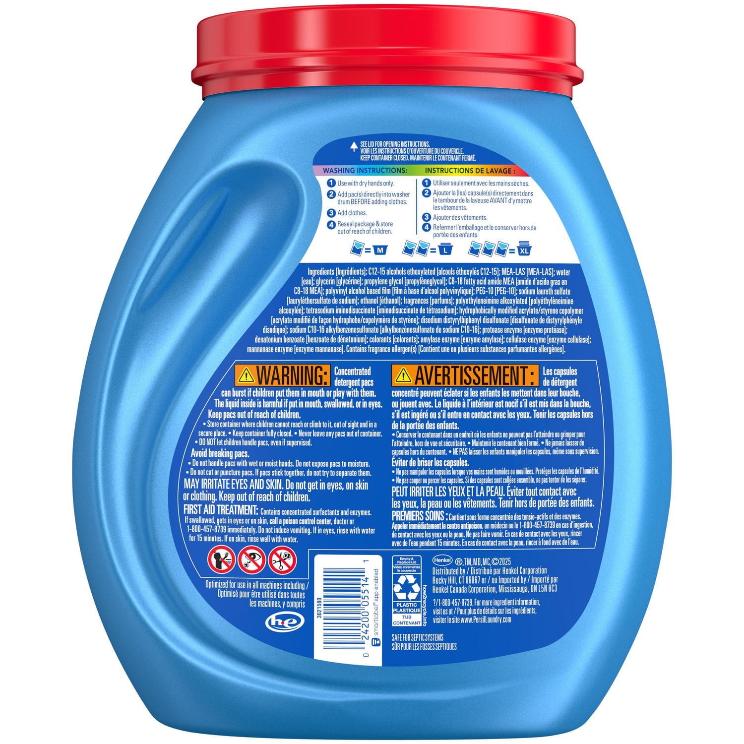 Persil origial ultra pacs détergent à lessive, 42 unités