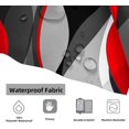 thumbnail image 6 of Red and White Shower Curtain for Bathroom Red and Gray Shower Curtain Fabric Modern Abstract Striped Minimalist Bath Curtains Waterproof Shower Curtains Set, Black Gray White, 72 x 72 Inch, 6 of 6