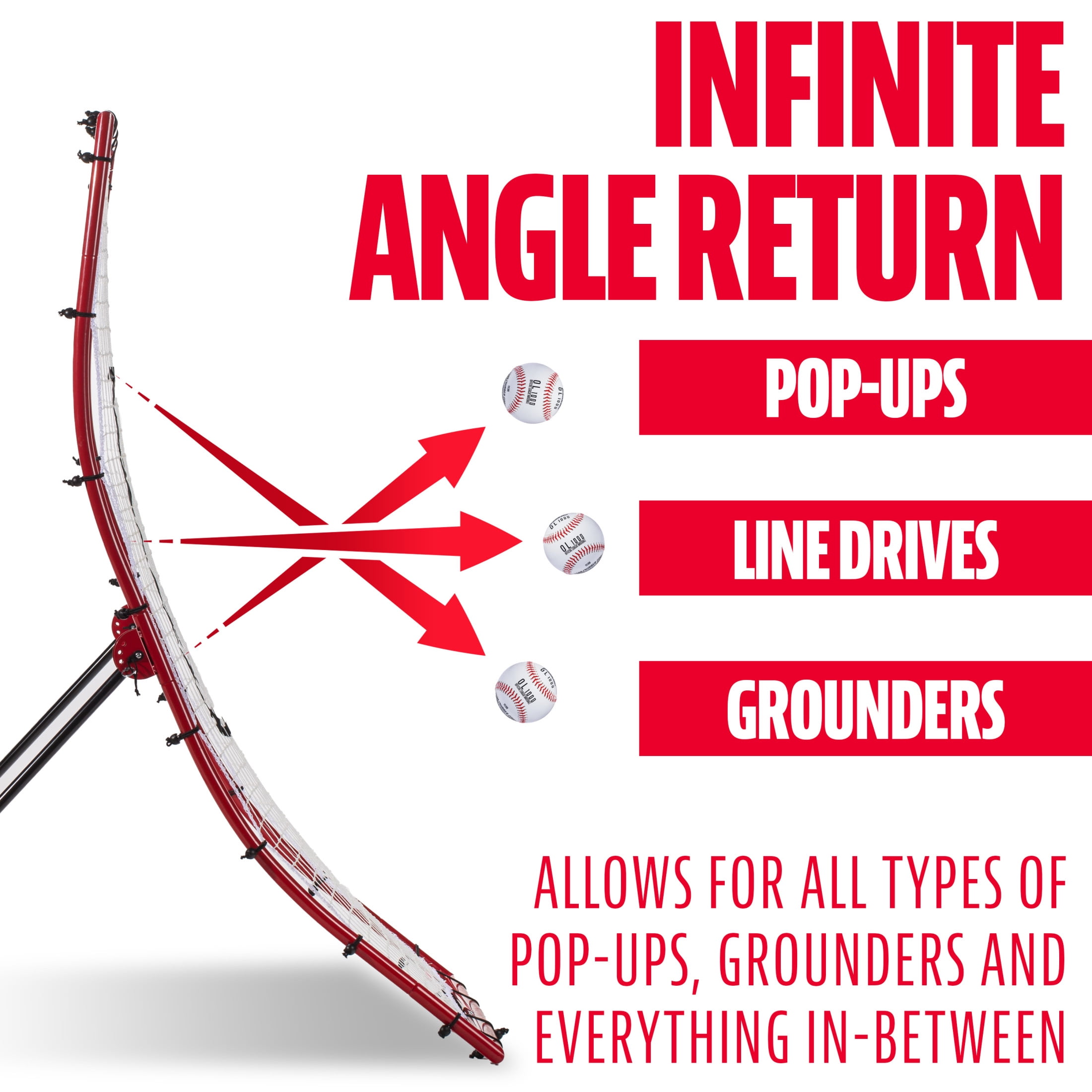 Franklin Sports Baseball Pitchback Rebounder Net with Pitching Target, 44 in