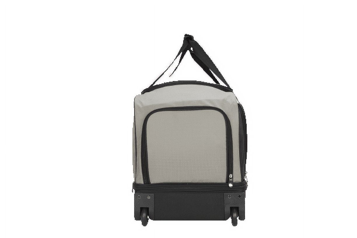Protege 30 in Drop-Bottom Weekender Duffel Bag for Travel, Gray
