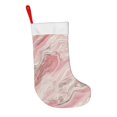 thumbnail image 3 of Flannel Christmas Stocking 17.7×11×7in Soft And Light Touch Good Socks Splicing Design Can Be Used For Hanging Pink Marble_21256_3, 3 of 8