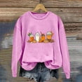 thumbnail image 2 of WREESH Women's Crewneck Sweatshirts Fashion Ice Cream Printing Pullover Casual Loose Fall Tops for Women 2025 Pink, 2 of 5