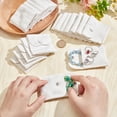 thumbnail image 3 of 24pcs 24 Pcs Velvet Jewelry Pouches with Snap Button White Velvet Jewelry Storage Bags 2.64x2.76x0.37 Inch, 3 of 8