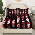 thumbnail image 3 of Erosebridal American Flag Bed Sheets Set Twin Size, Camouflage Stars Stripes Flag Bed Sheets Twin, Men Women, 3 of 7