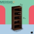 thumbnail image 3 of Librero con 5 repisas para libros revistas y decoración de madera altura 175 cm, 3 of 7