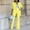 Yellow, variant on WXLWZYWL Womens Suits Blazer and Pants Long Sleeve Solid Suit Pants Casual Elegant Business Suit Sets White