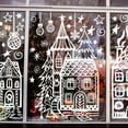 thumbnail image 5 of 15.7 * 27.5'' Large Christmas Window Stickers 4 Sheets White House Xmas Window Clings for Glass Decoration Snowman Snowflake Double-Sided Window Decals for Christmas Holiday Party Ornament, 5 of 7