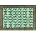 thumbnail image 1 of Ahgly Company Machine Washable Indoor Rectangle Persian Turquoise Blue Traditional Area Rugs, 6' x 9', 1 of 4