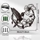 thumbnail image 3 of Escultura de metal con silueta de colibrí sobre pared de flores, diseño de colibrí negro, para decoración de pared, con temática de animales y flores, para sala de estar, jardín, dormitorio, 29,2 x, 3 of 8