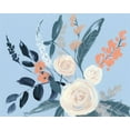 thumbnail image 2 of Goldberger, Jennifer 18x15 Black Ornate Wood Framed with Double Matting Museum Art Print Titled - Eucalyptus Bouquet on Blue I, 2 of 4