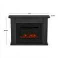 thumbnail image 4 of Real Flame Tejon 52" Slim Solid Wood and Glass Electric Fireplace in Gray Finish, 4 of 13