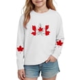 thumbnail image 2 of Amzcrzy T-Shirts Garçons et Filles Mode Vacances T-Shirts Graphiques Feuille d'Érable pour Tout-Petit Décontracté Confortable Manches Longues Col Rond T-Shirts en Coton pour Ado 11 Ans, 2 of 8