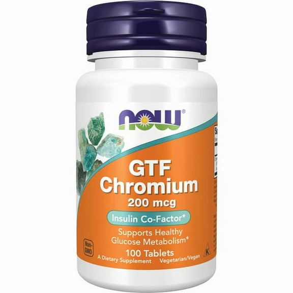 Now Foods GTF Chromium 200mcg 100 Tablet