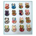 thumbnail image 3 of RYRDWP 50 Pcs Mélangées Chat 2 Trous Artisanat en Bois, 3 of 5