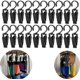 thumbnail image 1 of 20 ganchos giratorios para colgar ropa de plástico súper resistentes para viajes familiares, 11 x 4 cm (negro), 1 of 5