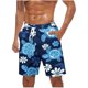 thumbnail image 1 of Pantalones Cortos para Hombre de Cintura Elástica con Bolsillos Pantalones de Playa de Impresión Casual, Poliéster Ligero de Moda para la Primavera Verano Al Aire Libre Y el Uso Diario, 1 of 4