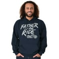 thumbnail image 3 of Biker Dad Father Of Ride Motorcycle Men's Big & Tall Graphic Hoodie Brisco Brands 5X, 3 of 5