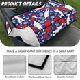 thumbnail image 5 of Binienty Blue and Red Golf Cart Seat Towel Covers Non-slip Breathable Ezgo Golf Cart Seat Covers Towel/Blanket for Club Car DS Precedent. Easy to Install, 5 of 7