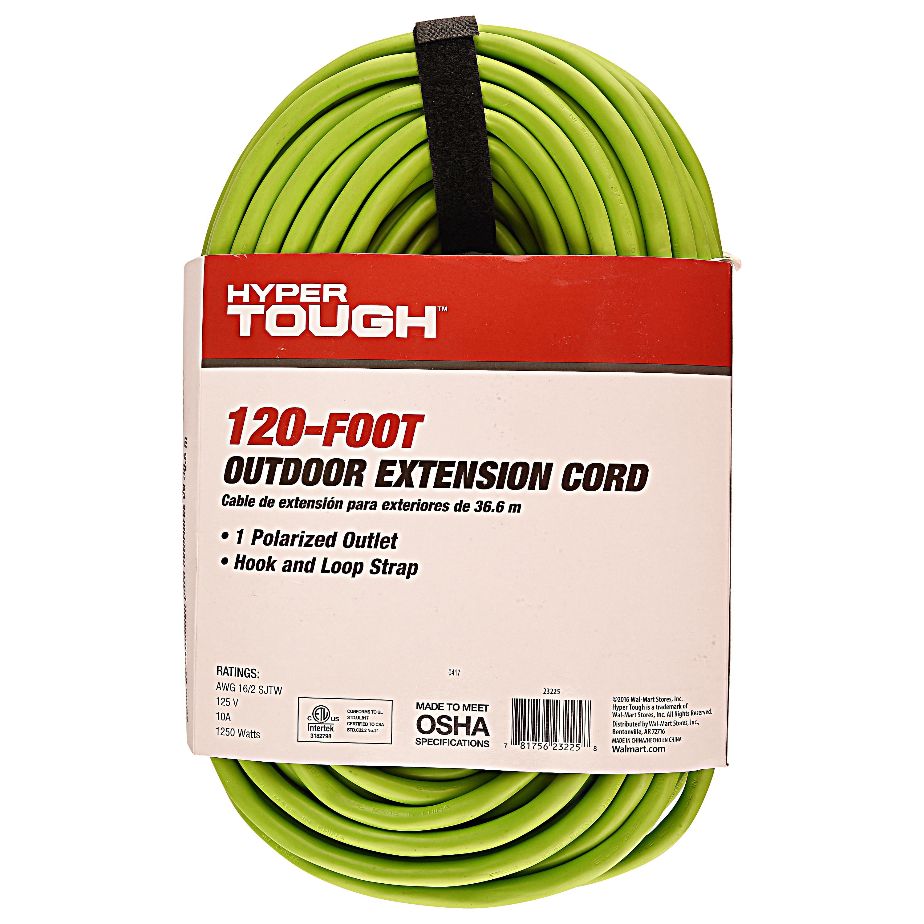 Hyper Tough 120ft SJTW 16/2 Lime Green Cord