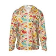 thumbnail image 1 of Vsdgher Sweat à Capuche Imprimé Poulet Coloré pour Hommes Femmes, Manches Longues Protection Solaire Pêche pour Course Natation-Petit, 1 of 7