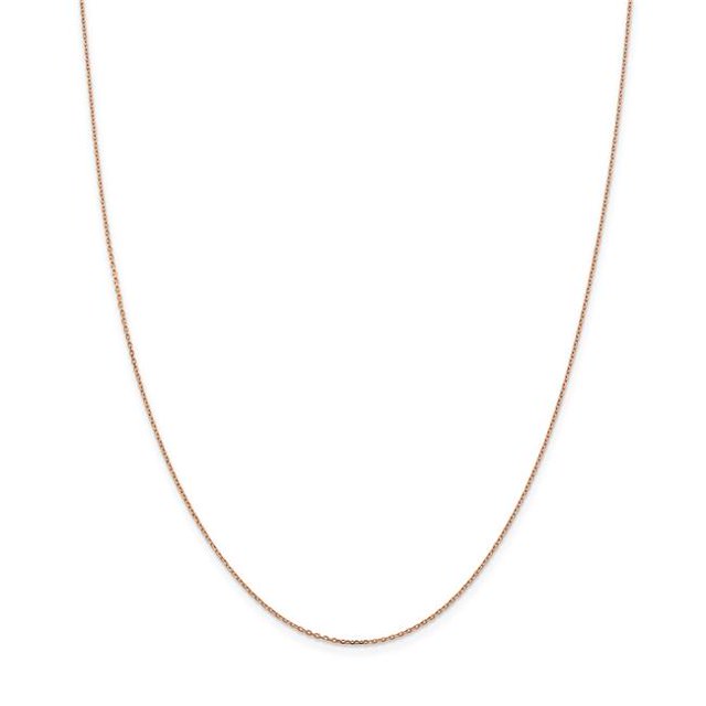 1 mm x 16 in. 14K Rose Gold Diamond-Cut Cable Chain
