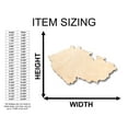 thumbnail image 2 of Unfinished Wood Czech Republic Shape - Country - Craft - up to 46" DIY 5" / 1/2", 2 of 3