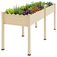thumbnail image 4 of HUONA Raised Garden Bed with Legs Elevated Wood Planter Box for Vegetables Flowers Herbs Garden Planter for Backyard Patio Balcony 72x23.42x30inch (Natural, L), 4 of 21