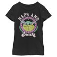 thumbnail image 1 of STAR WARS Mandalorian Naps and Snacks Girls Short Sleeve Tee Shirt, Black, Small, 1 of 4