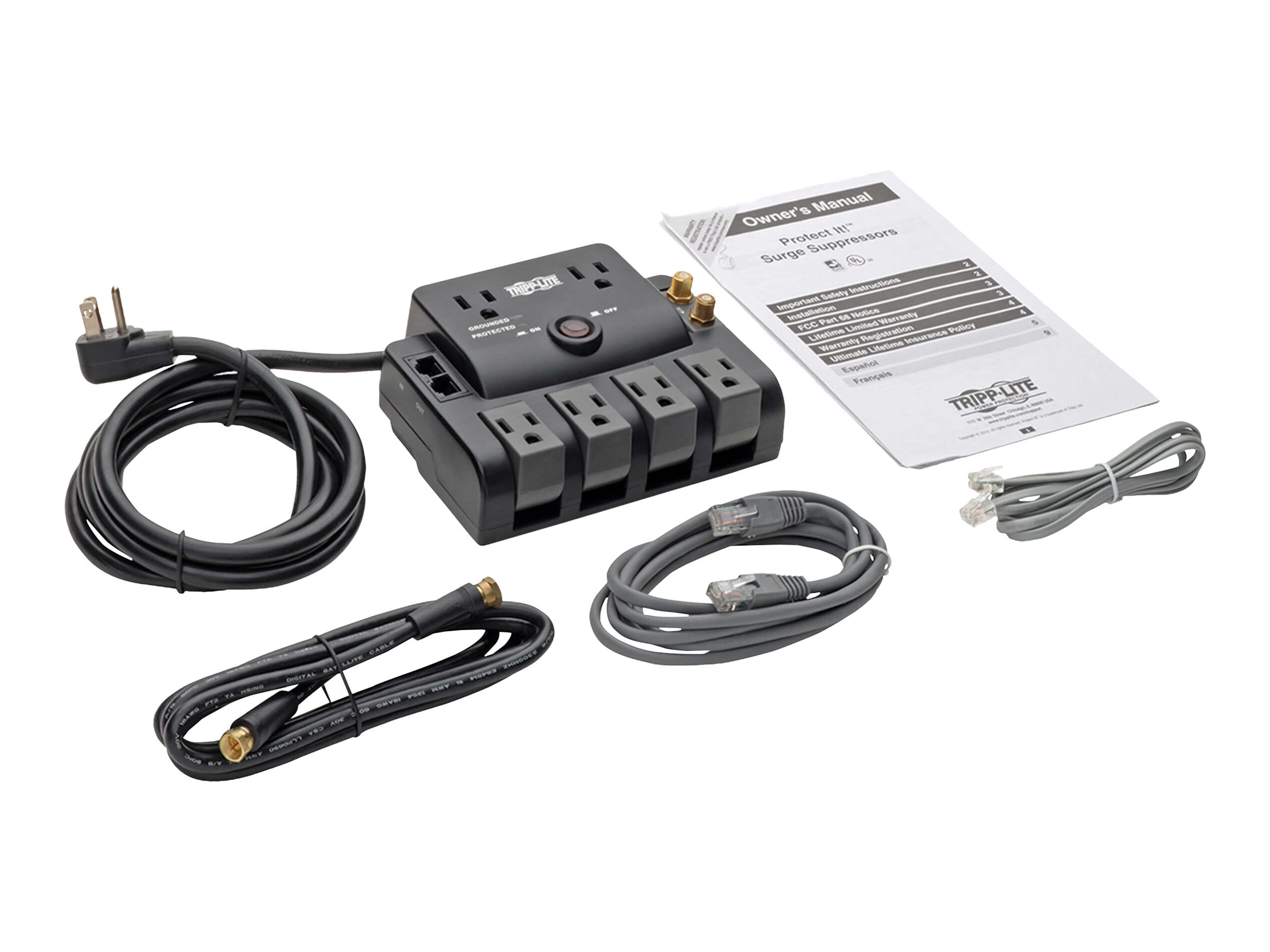Tripp Lite Tlp606rnet 6-outlet Surge Protector