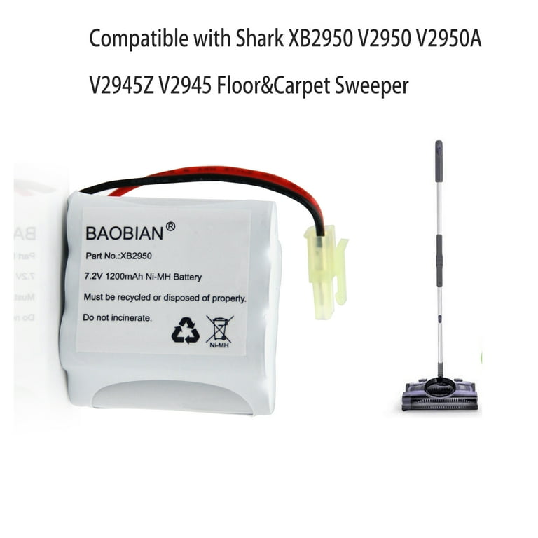 Shark 2 Pack Replacement Battery XB2950 for V2950, V2950A, V2945Z