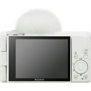 Sony ZV-1F LCD Display 4x Digital Zoom 20.1 MP Shoot Digital Camera with Cleaning Kit, White