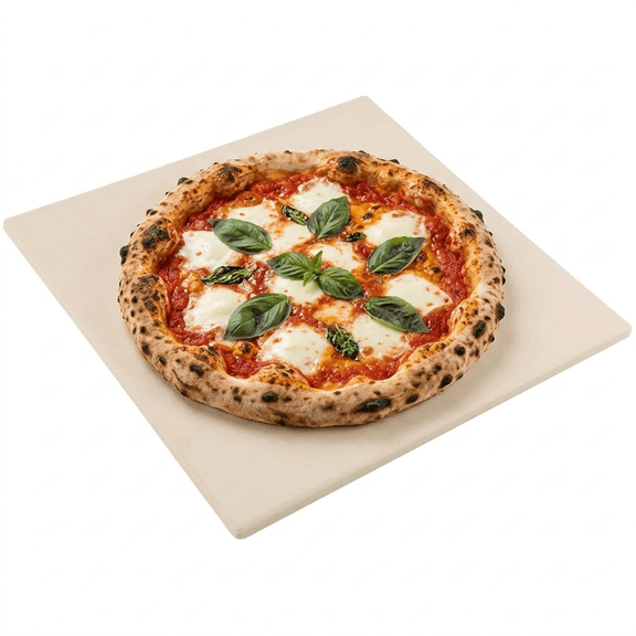 ROSEXIXI Pizza Stone, 12 Inch Square Cordierite Baking Pan, Heat Resistant, Suitable for Indoor Electric Oven, Outdoor BBQ & Countertop Pizza Oven, Home Baking Tool
