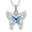 Blue, variant on Crystal Butterfly Urn Necklace for Ashes Cremation Jewelry for Ashes Hollow Urn Keepsake Jewelry for Ashes for Human / Pet