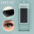 thumbnail image 1 of DIYDAY Individual Eyelash Extension Long Length Classic Lashes Extensions Trays Wholesale Matte Black Soft Mink Faux Eyelashes, 1 of 1