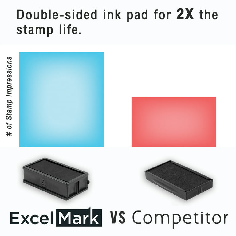  ExcelMark Custom Rectangular Signature Stamp - Self