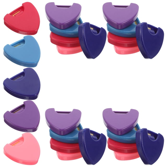 BRIGHTFUFU Assorted Color Plastic Guitar Pick Holder Box for Easy Access and Storage during Gigs and Practice Sessions 25pcs