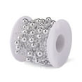 thumbnail image 2 of 2Roll Christmas Tree Round Beaded Garland Plastic Imitation Pearl Beaded Trim for Decorating Wedding Party Supplies with Spool Silver 3mm and 8mm 10m/roll., 2 of 3