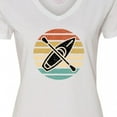 thumbnail image 4 of Inktastic Kayaking Retro Kayak Boating Women's V-Neck T-Shirt, 4 of 5