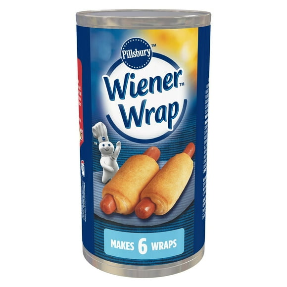Pillsbury Wiener Wraps, Refrigerated Dough, Ready to Bake, 200 g, 6 ct, Dough for 6, 200 g