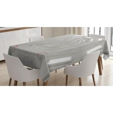 Ambesonne Outer Space Tablecloth Rectangular Table Cover, Galaxy Astronaut, 60"x84", Warm Taupe