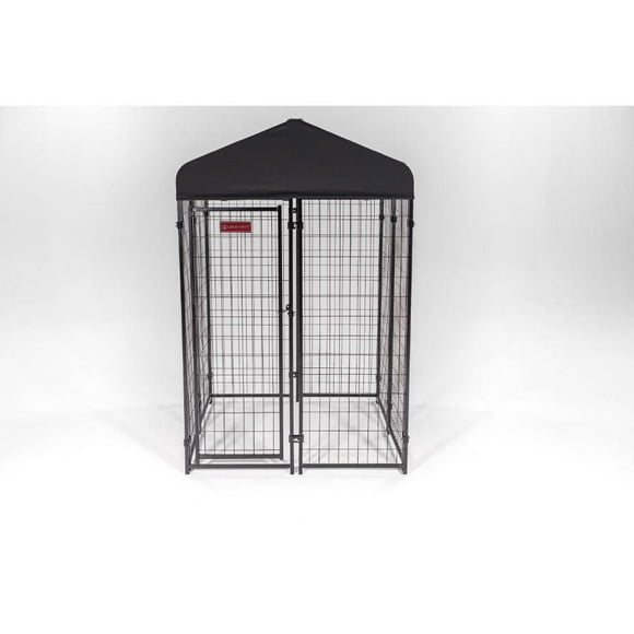 Lucky Dog ® STAY Series™ Studio 4ft x 4ft x 4’4in Jr. Kennel, Steel Grey