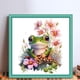 thumbnail image 2 of Kit Punto Cruz Con Flores Y Ranas Hilo Algodón Ecológico 18CT Bordado, 2 of 9