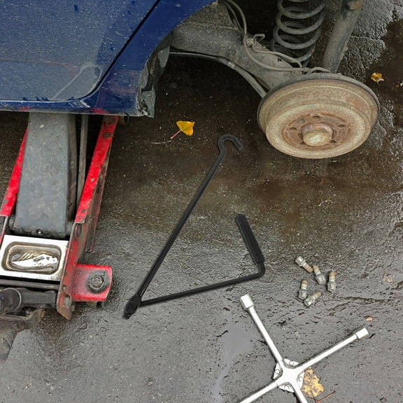 RENACLIPY Heavy Duty Scissor Jack Crank Handle Black for Vehicle Lifting Sturdy Auto Repair Tool