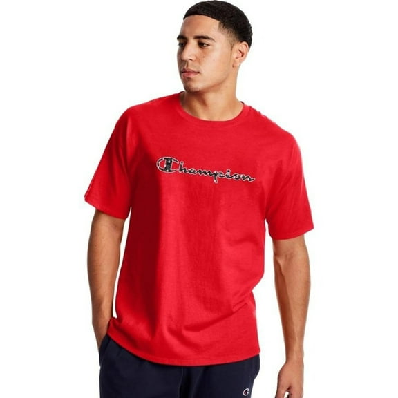 Champion Mini C Script Logo Classic Jersey Tee Scarlet GT23H 586559 040