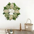 thumbnail image 6 of Front Door Wreath Hydrangea Door Wreath Farmhouse Seasonal Garland Flower Blossom Wreaths door Wall Wedding Arch Gift, 6 of 8