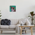 thumbnail image 2 of Stupell Industries Cute Dog Looking Portrait Bold Green Pop Style Background , 12 x 12, Design by Carolee Vitaletti, 2 of 5