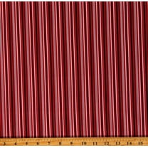 Cotton Urk Roman Stripe Striped Red Black White Stripes Patterned Digital Cotton Fabric Print by the Yard (134097)